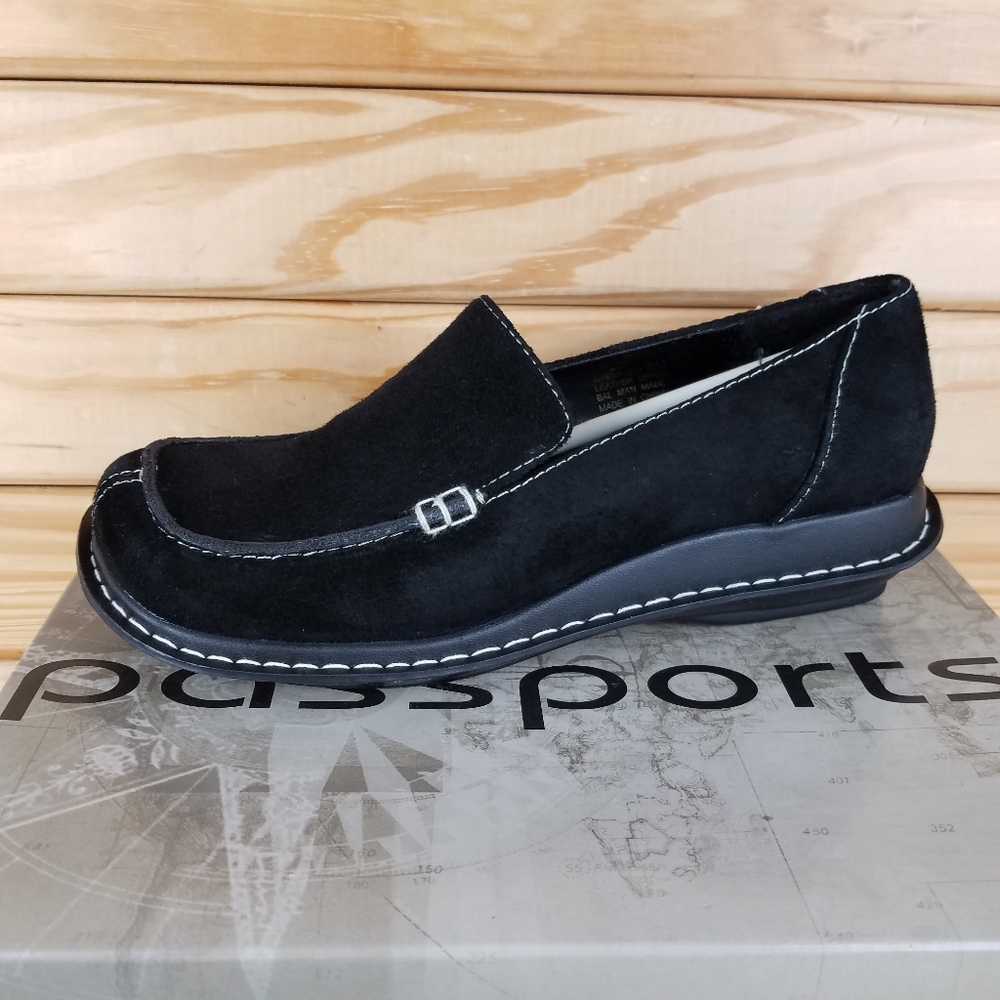 Chinese Laundry Black Suede Slip-On Loafers